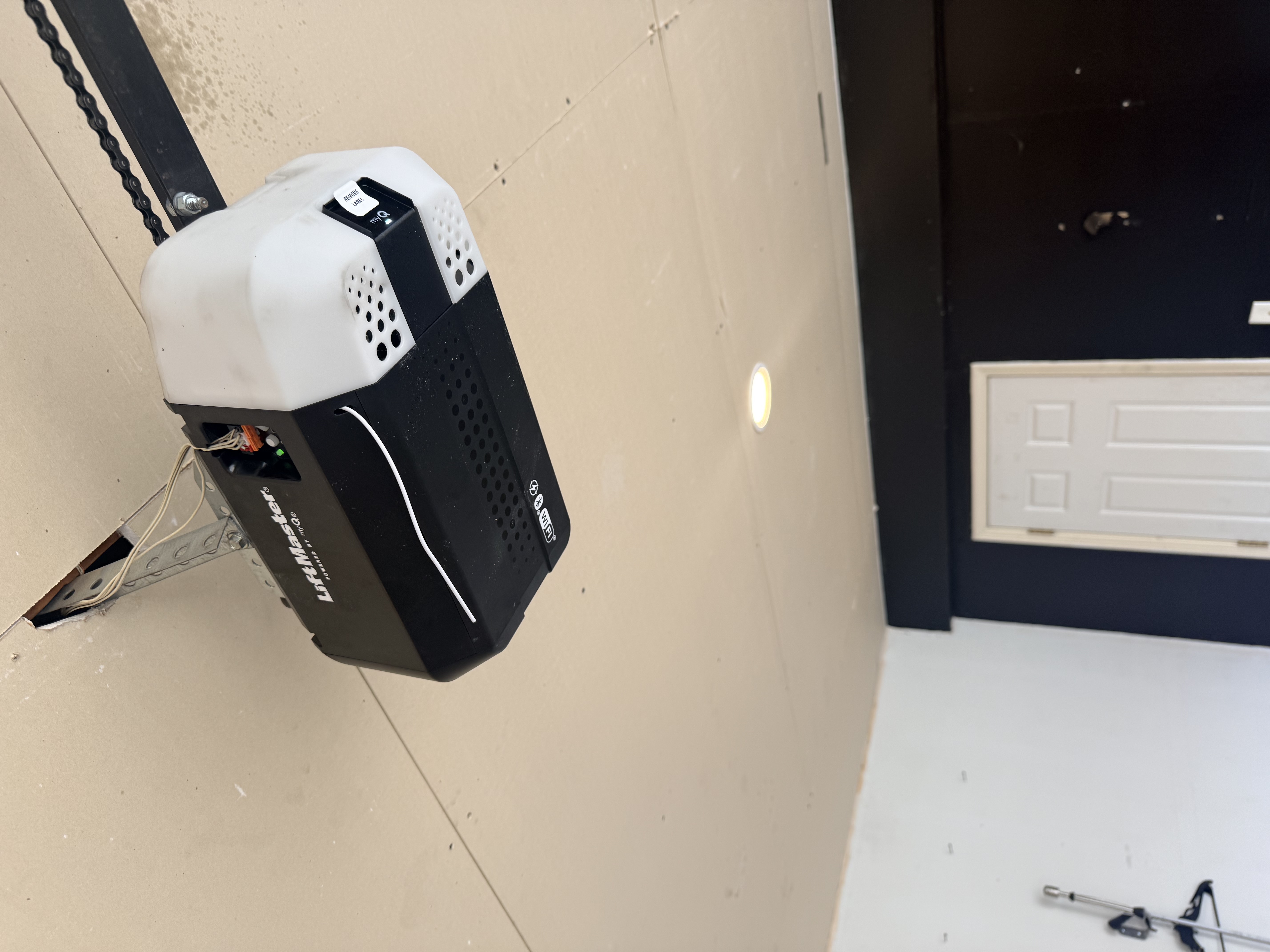 Garage door opener installation project